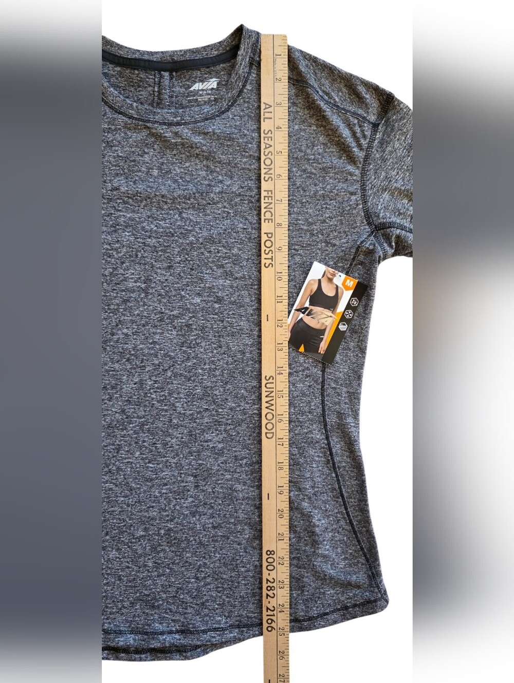 Avia Medium NWT Gray  Long Sleeve Brushed Running Athletic Shirt - Picture 8 of 9